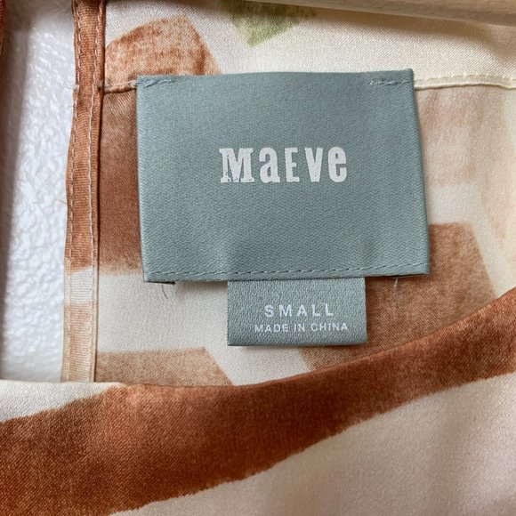 Maeve Nailah Silk Asymmetrical Watercolor Top - Picture 8 of 10